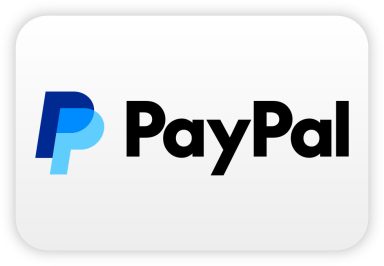 Logo von PayPal mit blauen und schwarzen Buchstaben auf weißem Hintergrund.